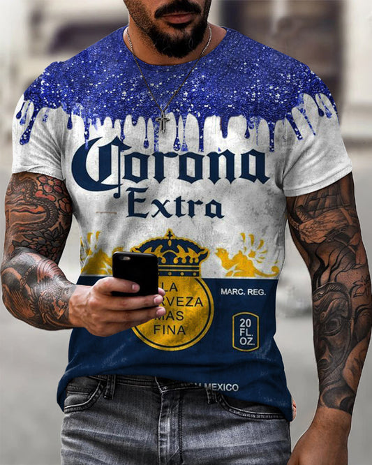 Men's Vintage Casual Printed Short Sleeve T-Shirt