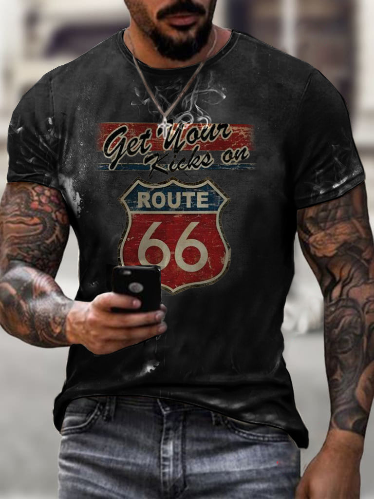 Motorcycle print T-shirt