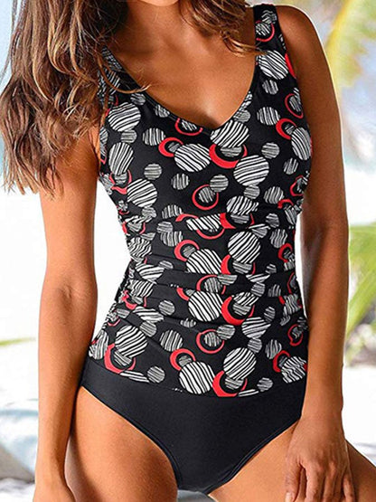 Ladies Polka Dot One Piece Swimsuit