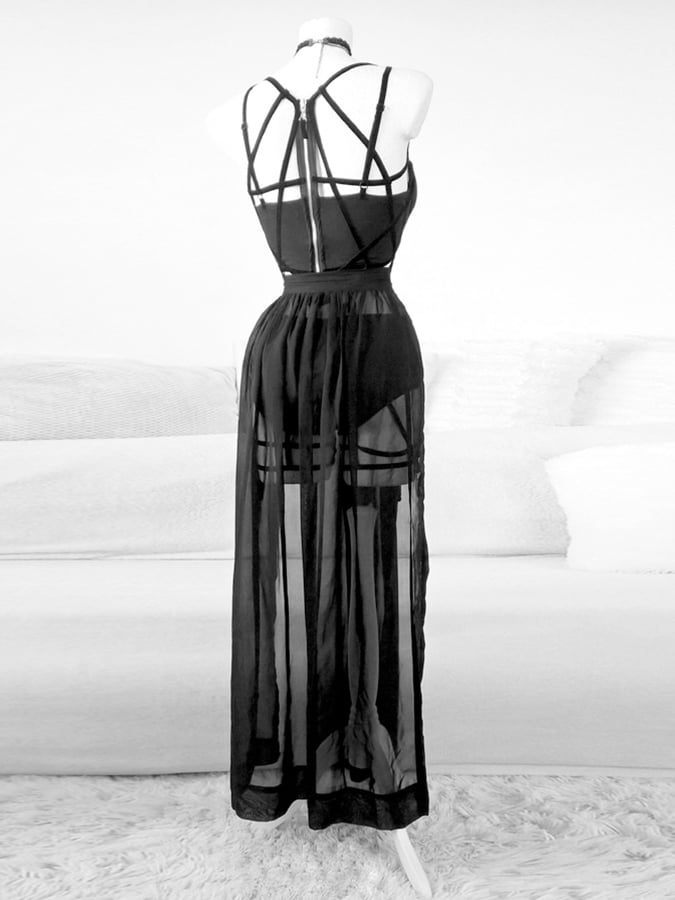 Halloween Mesh Hollow Sling Dress