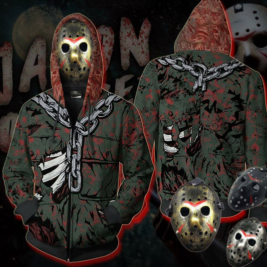 Men&#039;s Friday The 13th Halloween Print Hoodie