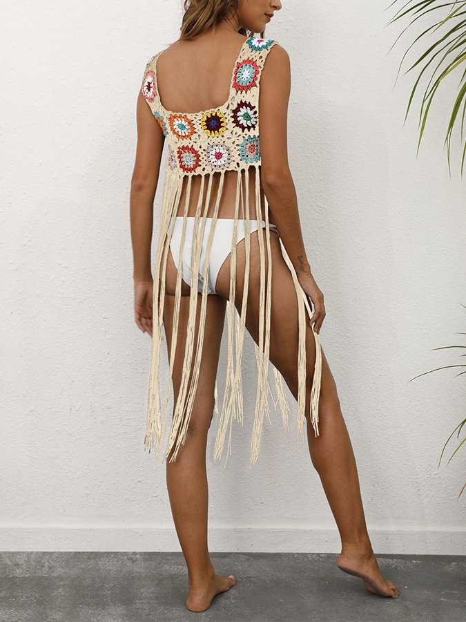 Fringed Beach Cover Up