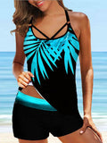 Gradient Print Swimsuit Set