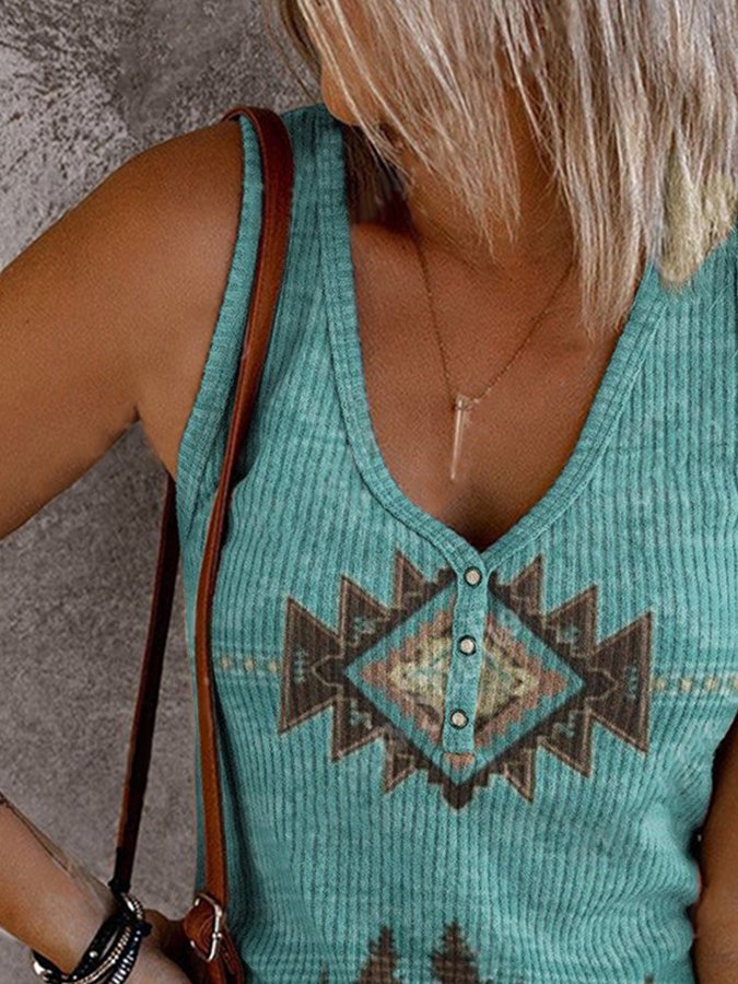 Western Print Vest
