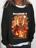 Women's Halloween The Nightmare Has Only Just Begun Burning Print Top