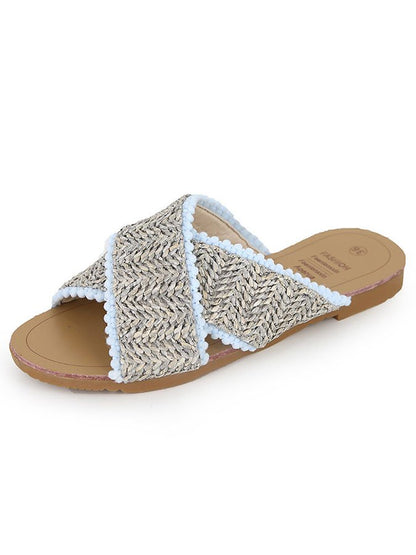 Cross Flat Beach Slippers