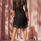 V-Neck Backless Lace Splicing Dress