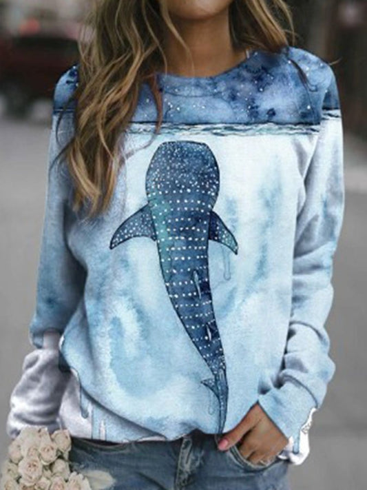 Whale Print T-Shirt