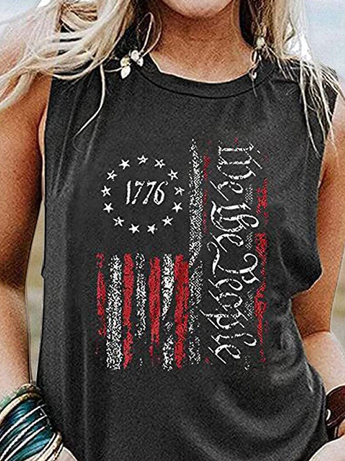 Women'S Casual Flag Print Vest