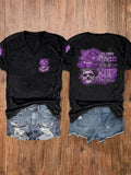 Women's Who Needs Halloween I’m A Witch Skull Print V-Neck T-Shirt