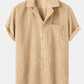 Corduroy Short Sleeved Revere Collar Shirt & Corduroy 5" Shorts