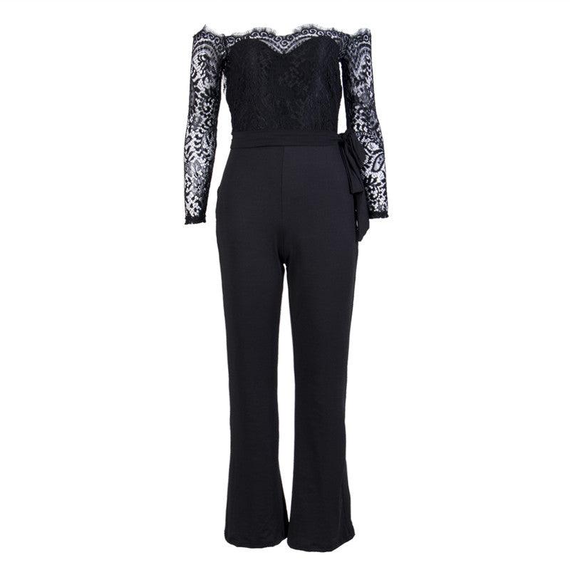 A LITTLE LACE ON TOP JUMPSUIT - B ANN'S BOUTIQUE