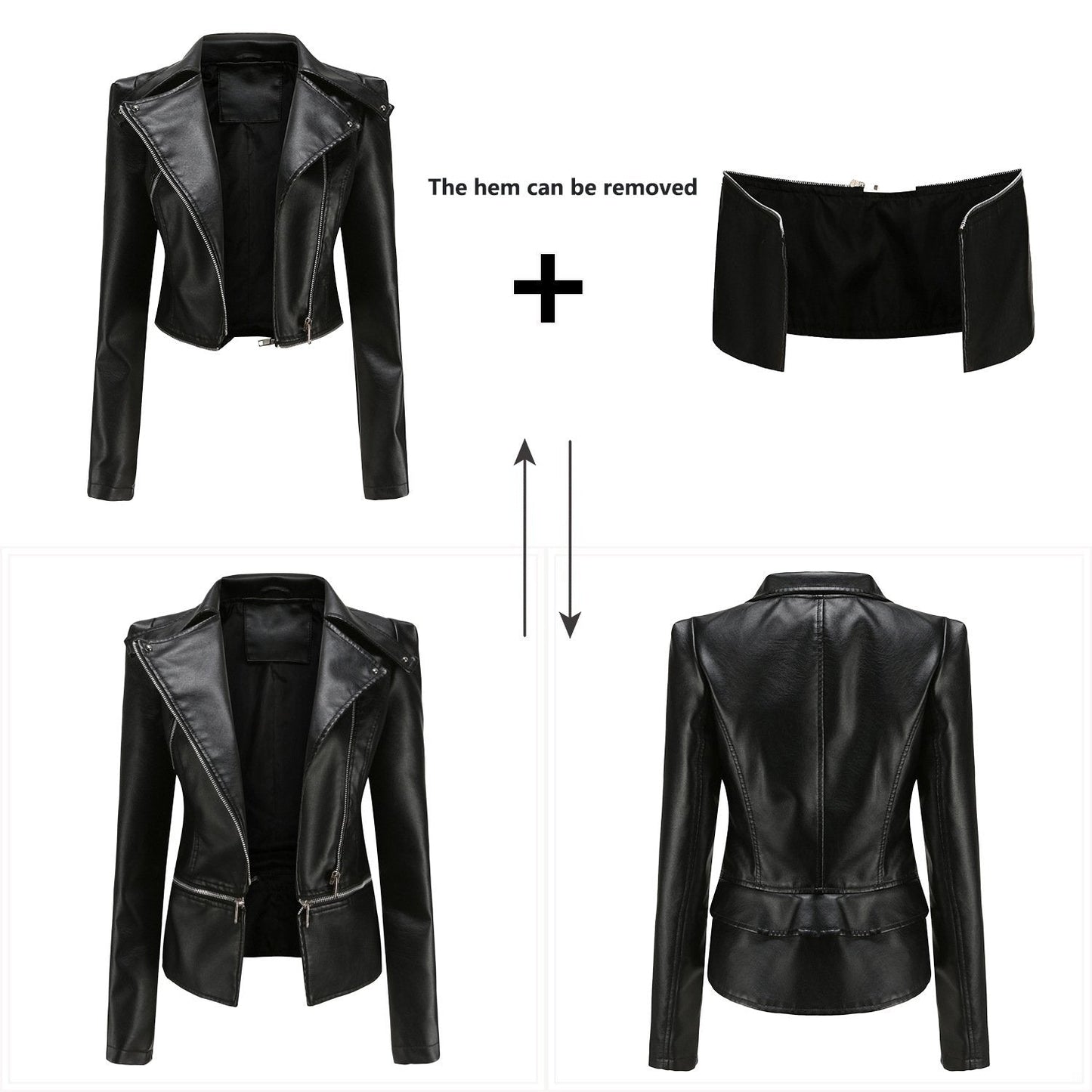 Zipper Soft Leather Jacket