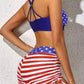 Striped Print Halterneck Tankini