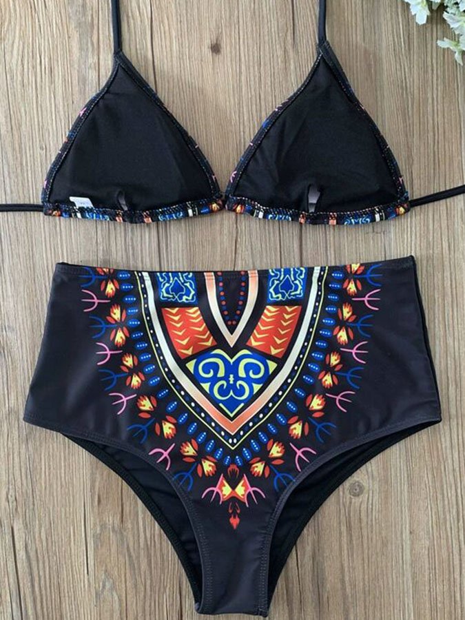 Sexy High Waist Split Bikini