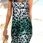 Sexy gradient leopard print strap dress