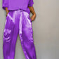 Smooth Satin Half-sleeved Top and Pants SetBUY 2 SETS FREE SHIPPING