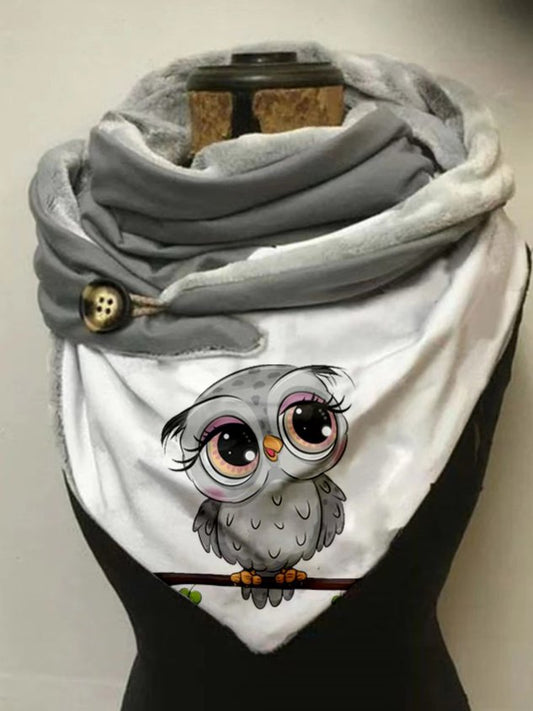 Cute owl casual scarf and shawl