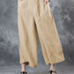 Women's Cotton Linen Casual Ninth Pants