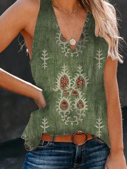 Ladies Print Sleeveless Tank Top