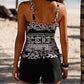 Casual Printed Tankini Swimwear Set