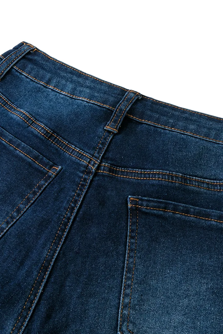 90s Vintage High Waist Ripped Flare Leg Jeans