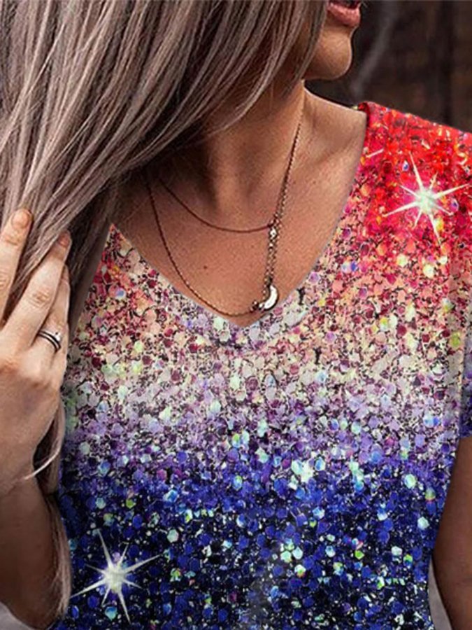 Fashion Print Short Sleeve T-Shirt