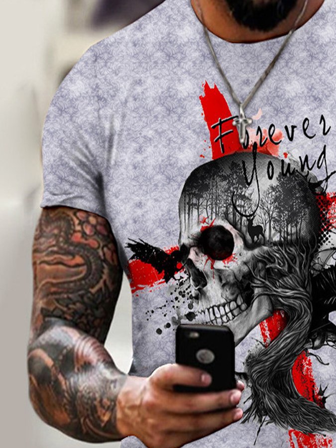 Skull Print T-Shirt