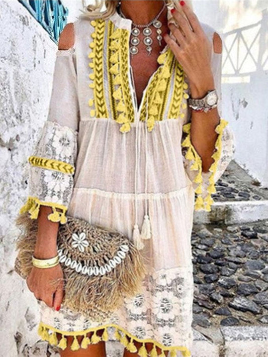 Bohemian Panel Lace Dress