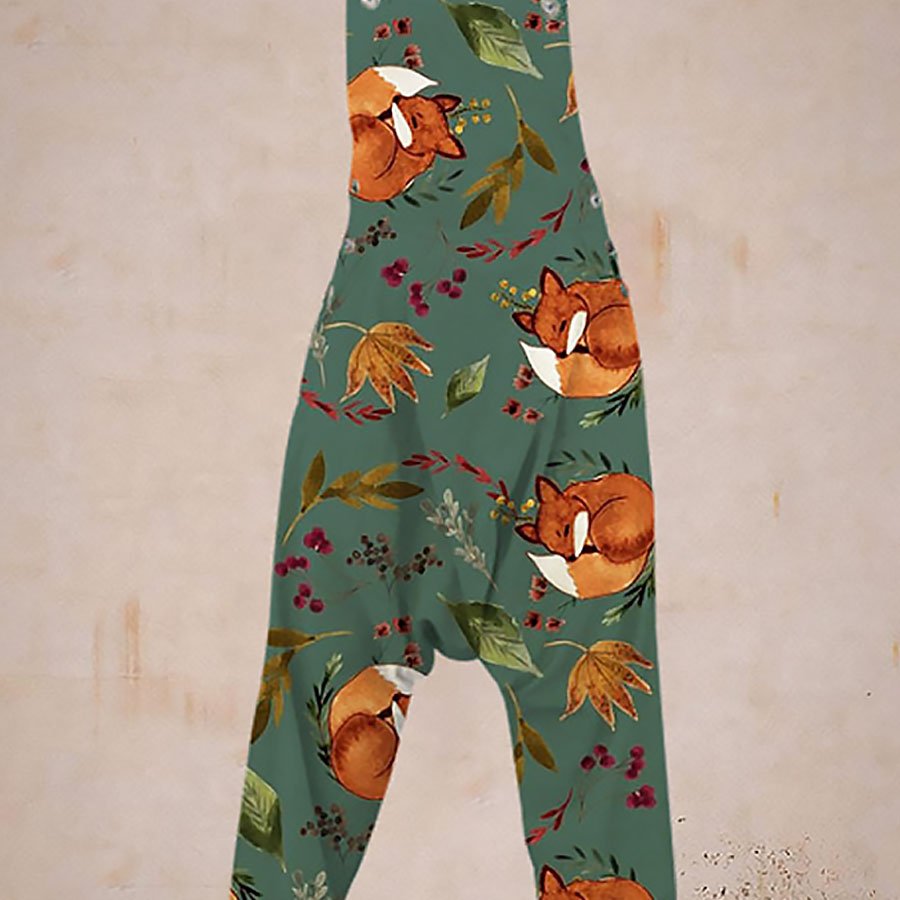 Ladies Casual Printed Harem Jumpsuit