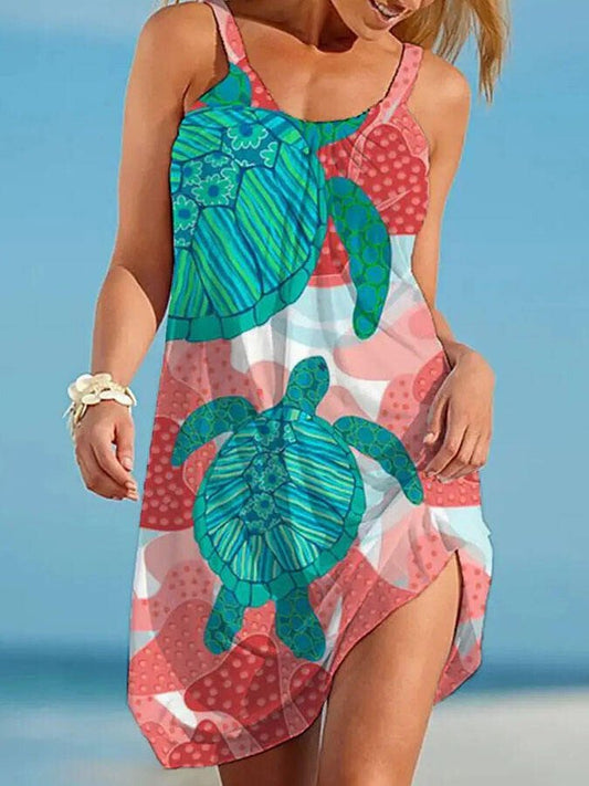 Turtle Print Beach Dress