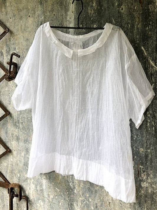 Women's Casual Elegant Pure Color Cotton Shirt