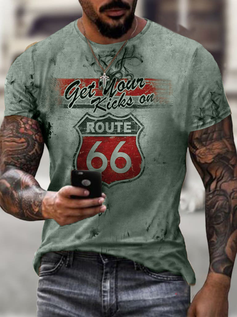 Motorcycle print T-shirt