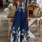 Women's Floral V-neck Maxi Dress