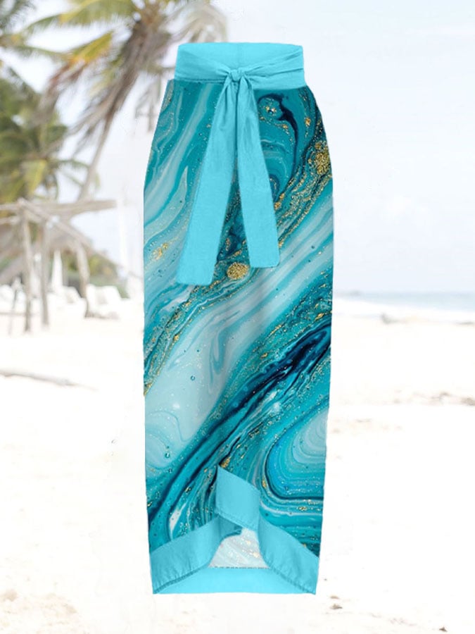 Vintage Floral Print Swimsuit And Apron