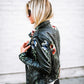 Floral Leather Jacket