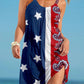 Flag Print Slip Dress