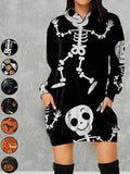 Halloween Pumpkin Print Hoodie