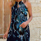 Butterfly print halterneck dress