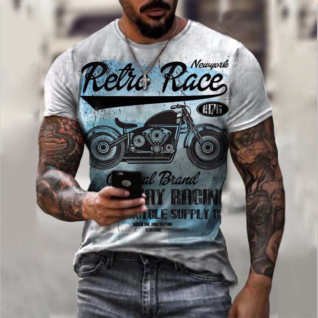 Motorcycle Poster Retro T-shirt