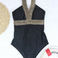 Women's Solid Color Halter One Piece Swimsuit