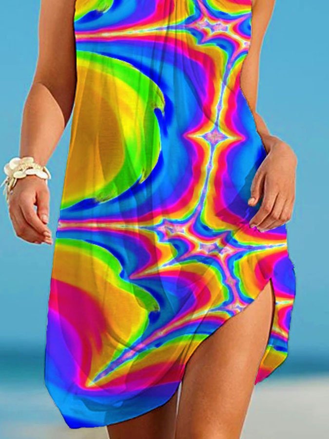 Colorful Print Dress