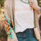 Vintage Print Crew Neck Casual T-Shirt