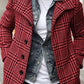 Fashion Plaid Lapel Coat Mid-length Coat