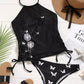 Dandelion Butterfly Print Sling Swimsuit Set