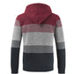 Contrast Color Hooded Trendy Zip Cardigans