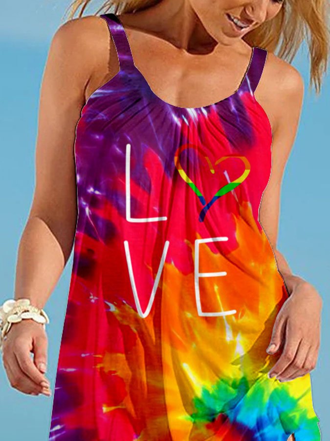 Colorful Print Dress