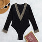 Women's Solid Color Long Sleeve Sunscreen One Piece Swimsuit