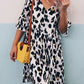 V-neck Leopard Print Loose Dress
