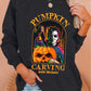 Women&#039;s Halloween Pumpkin Carving With Michael Print Top